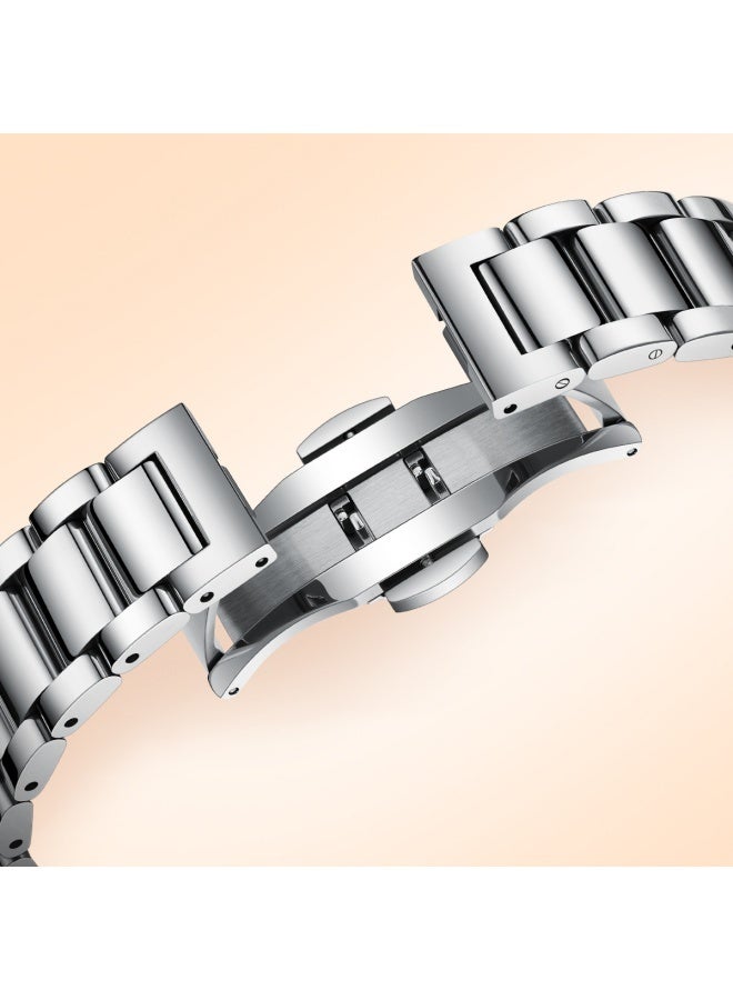 مارك وارفيلد الرجل الجديد ساعة مارك فيروال للنساء كوارتز، علبة وسوار من السبائك، إبزيم فولاذي، مربعة الشكل، رقمي أبيض، مقاومة للماء حتى 30 متر - Image 4